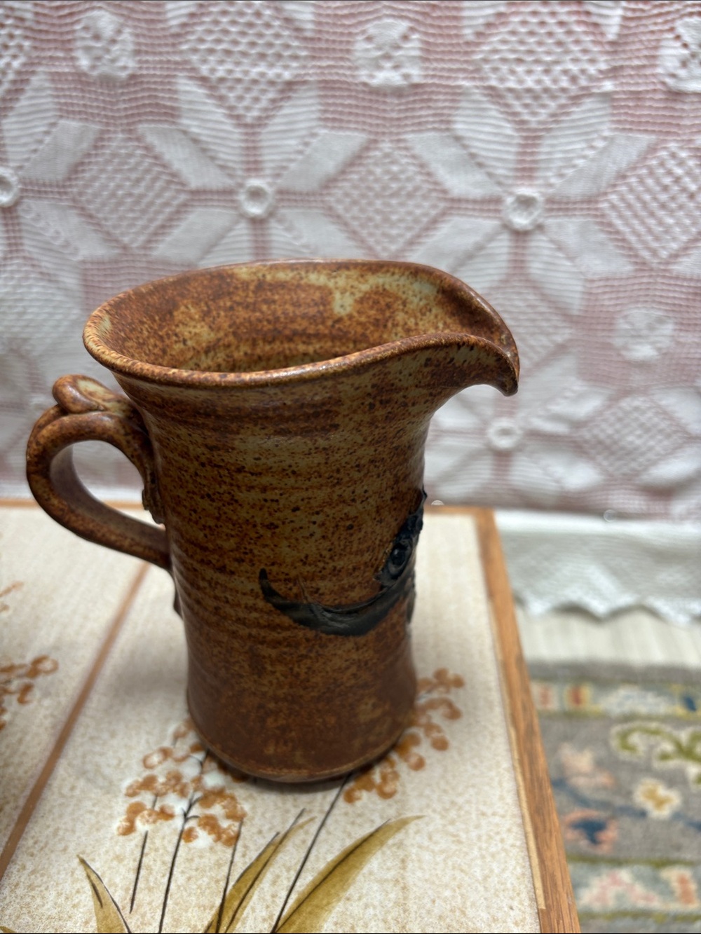 Copper-Tone Ceramic Pitcher Trio - Rustic Brown & Tan - Picture 3 of 16